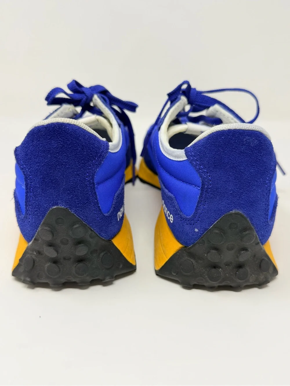 New Balance Sneakers 327 Marine Blue Mustard Yellow Runners Retro Streetwear 70s